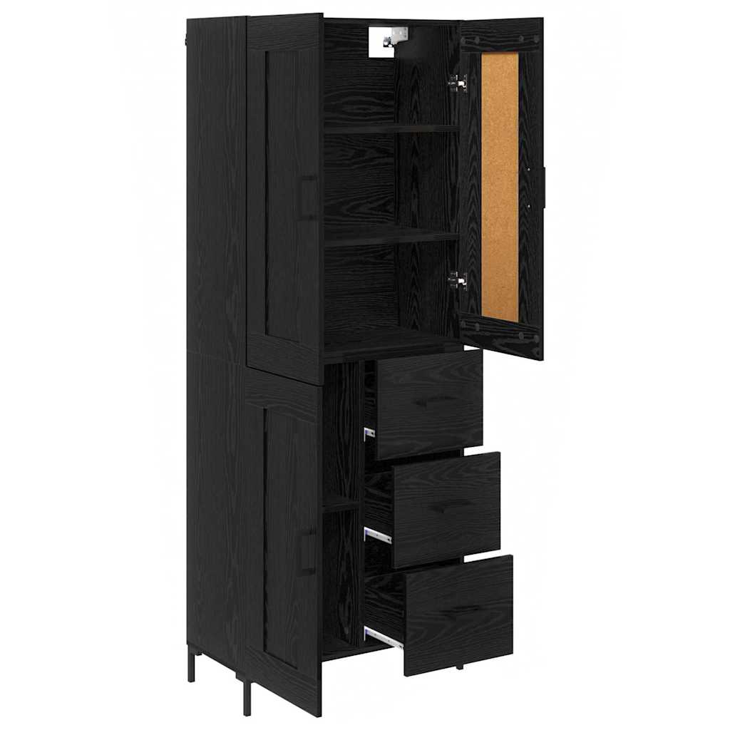 Highboard 2 kom. Crni hrast 69,5 x 34 x 180 cm