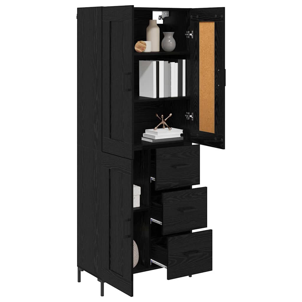 Highboard 2 kom. Crni hrast 69,5 x 34 x 180 cm