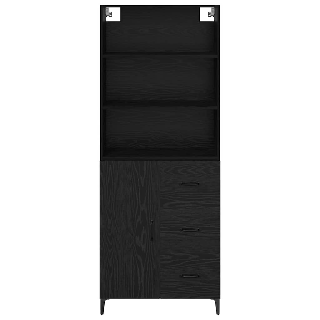 Highboard Crni hrast 69,5 x 34 x 180 cm Konstruirano drvo