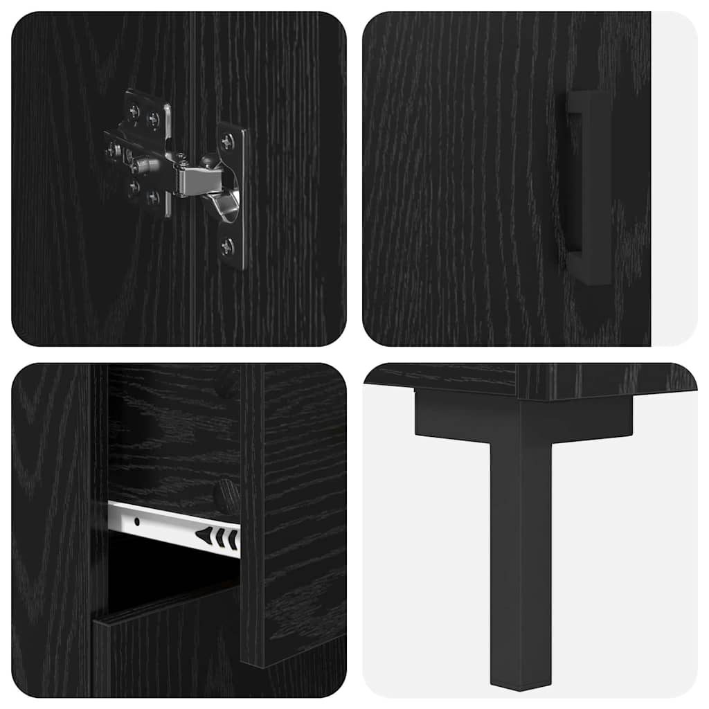 Highboard 2 kom. Crni hrast 69,5 x 34 x 180 cm