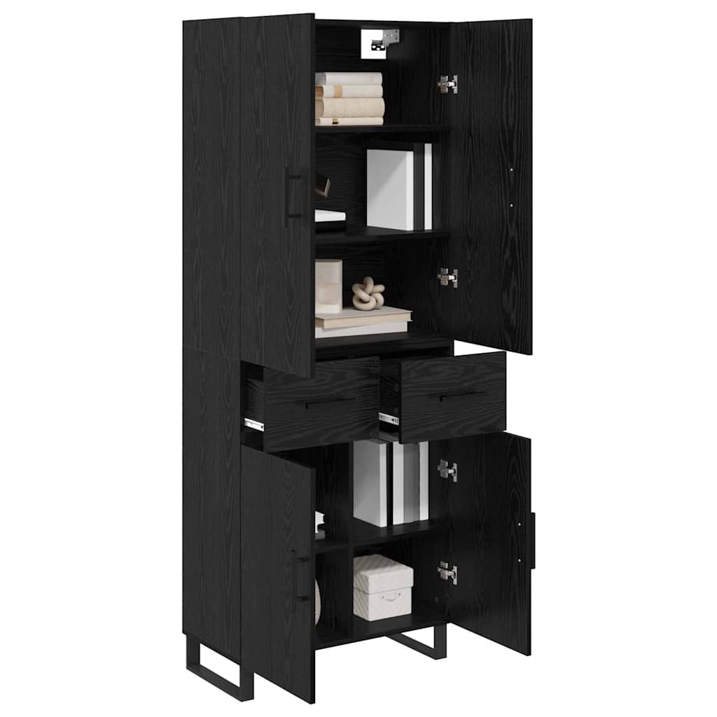 Highboard 2 kom. Crni hrast 69,5 x 34 x 180 cm