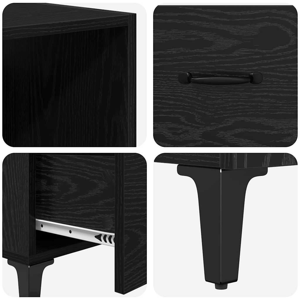 Highboard Crni hrast 69,5 x 34 x 180 cm Konstruirano drvo