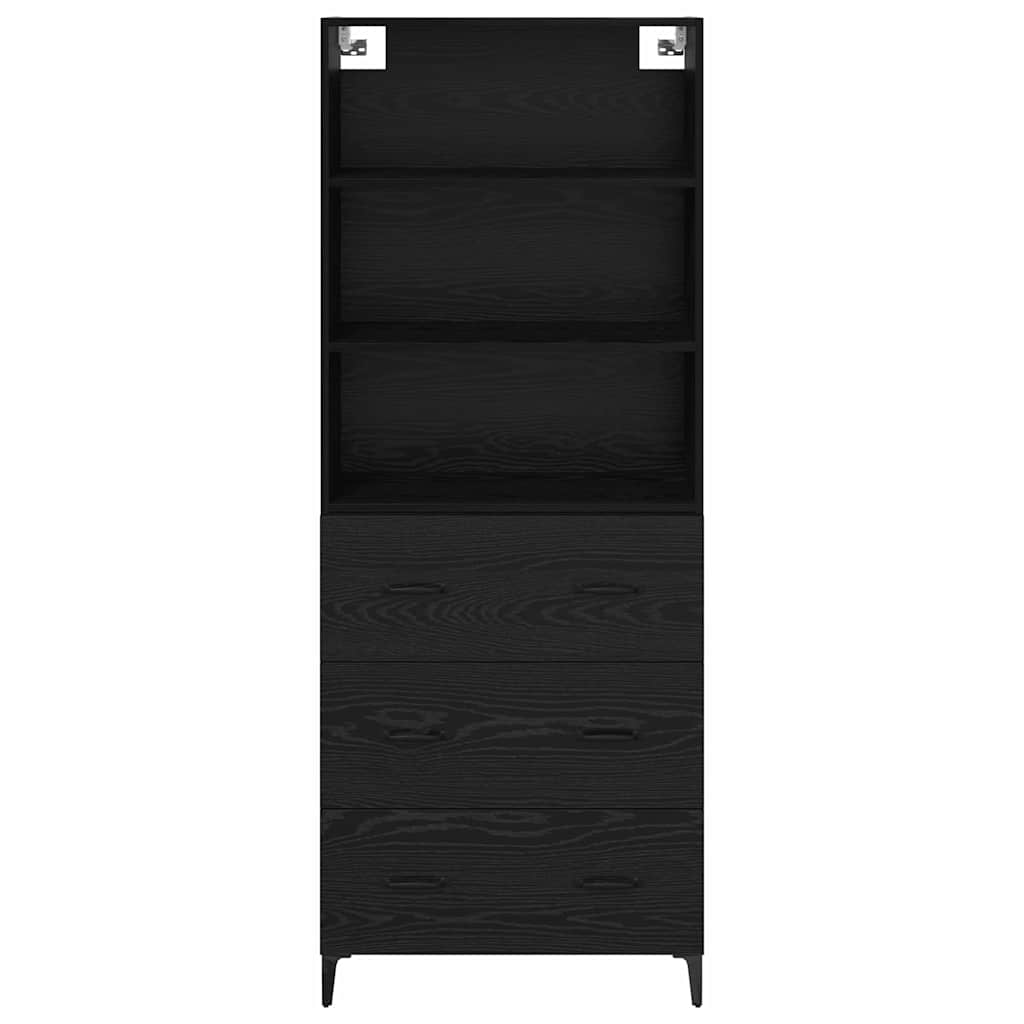 Highboard Crni hrast 69,5 x 34 x 180 cm Konstruirano drvo