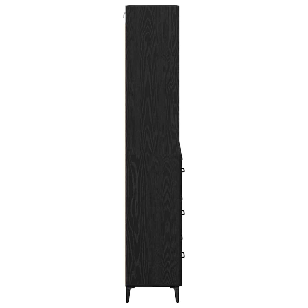 Highboard Crni hrast 69,5 x 34 x 180 cm Konstruirano drvo