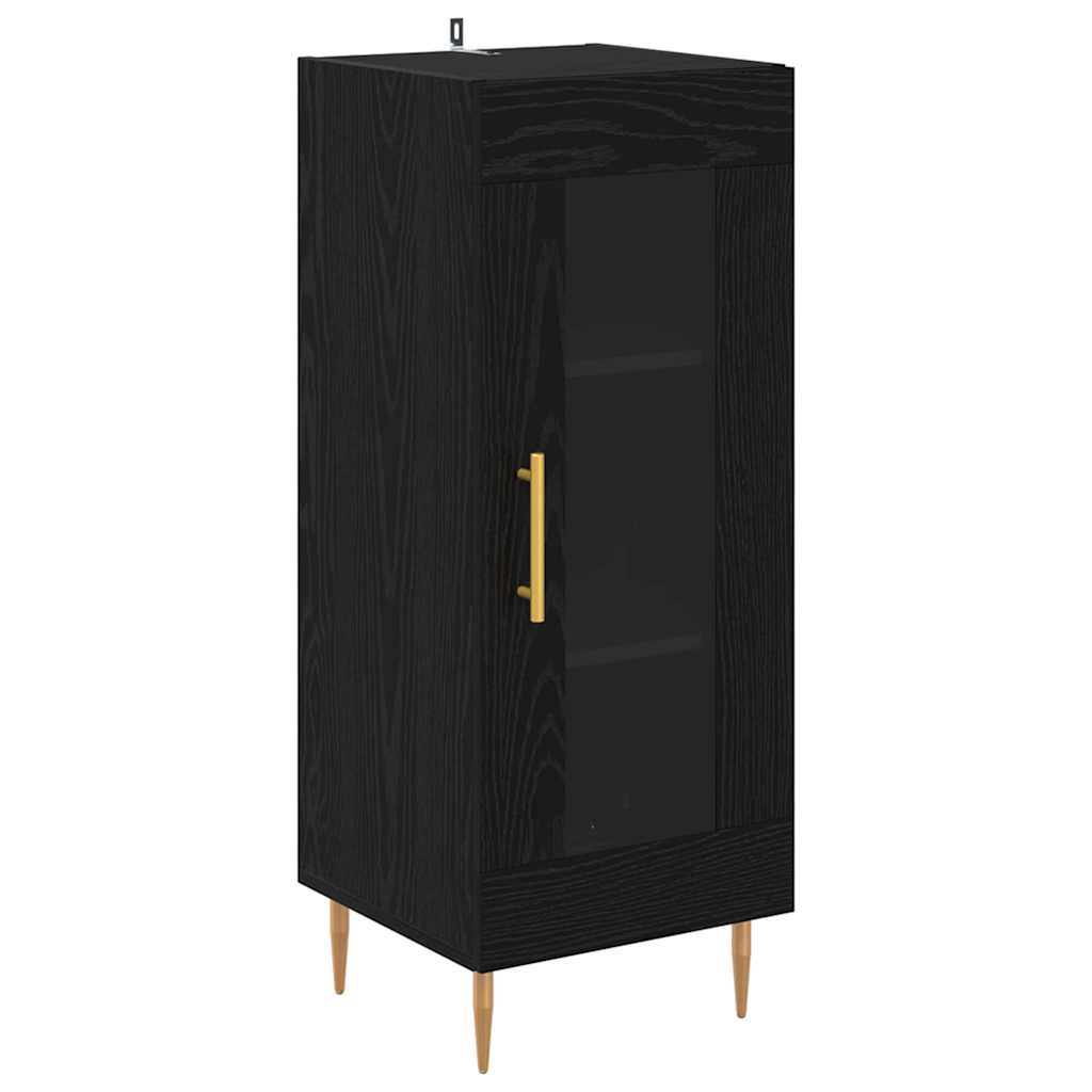 Highboard 2 pcs Crni hrast Stakl