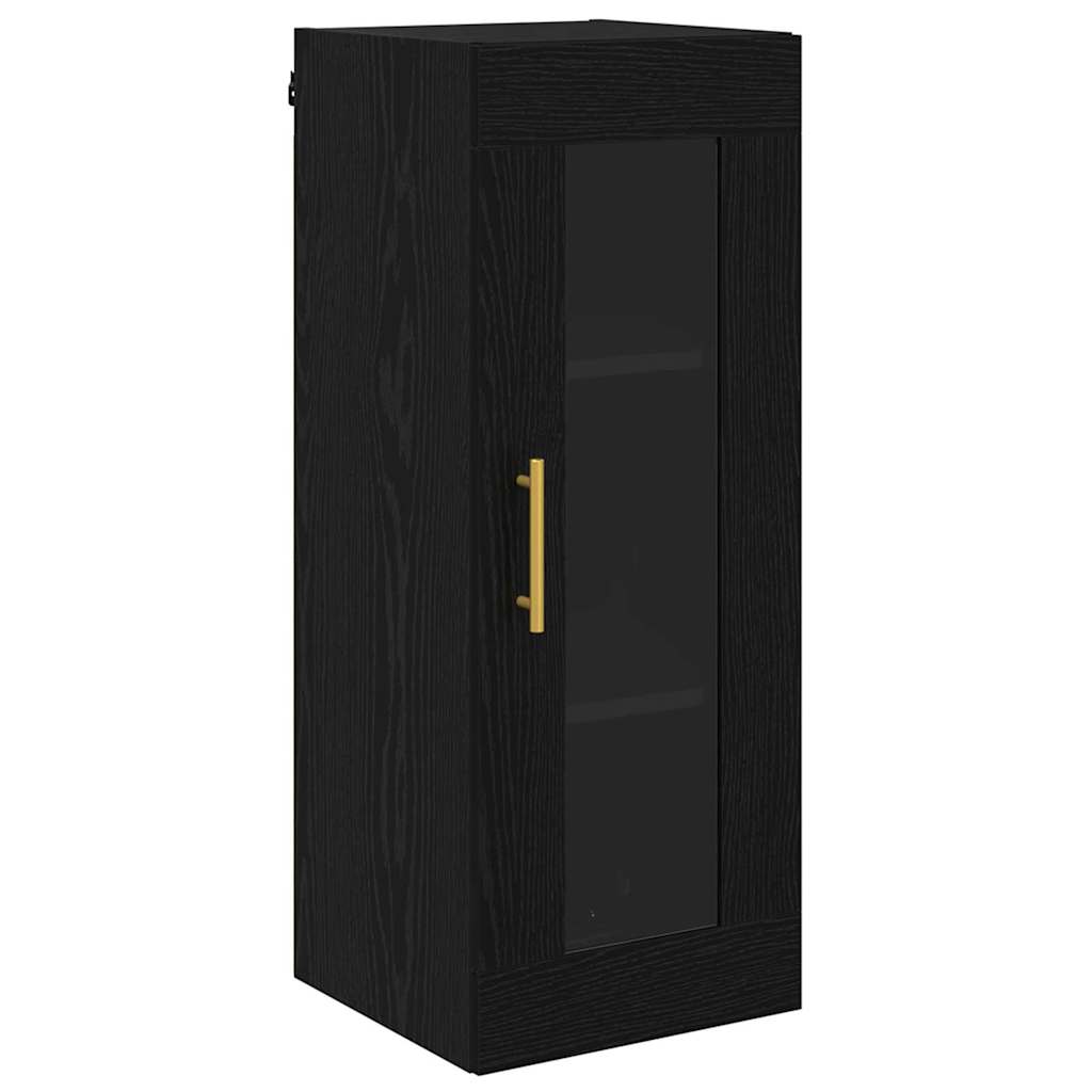 Highboard 2 pcs Crni hrast Stakl