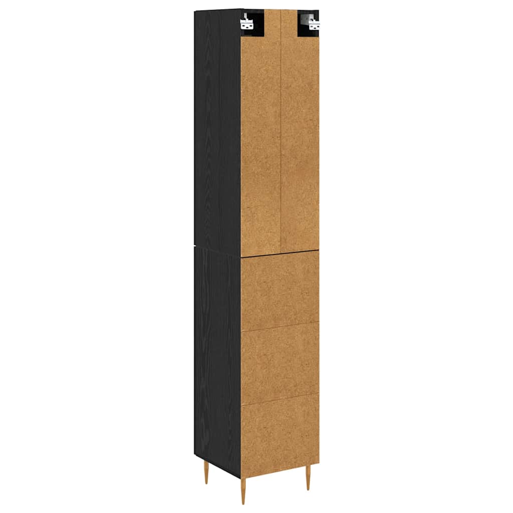 Highboard 2 pcs Crni hrast Stakl