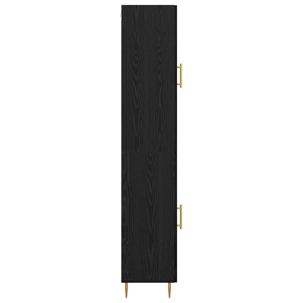 Highboard 2 pcs Crni hrast Stakl