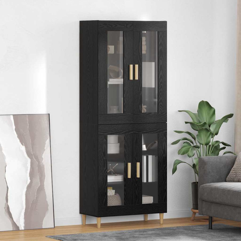 Highboard Crni hrast 69,5 x 34 x 180 cm Konstruirano drvo
