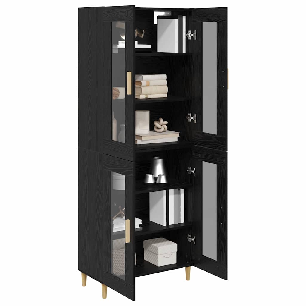 Highboard Crni hrast 69,5 x 34 x 180 cm Konstruirano drvo