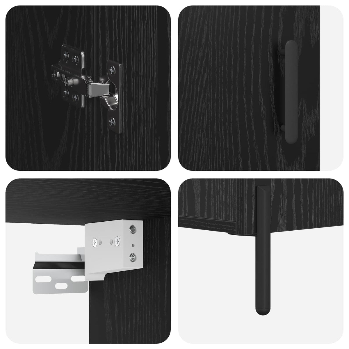Highboard Crni hrast 69,5 x 34 x 180 cm Konstruirano drvo