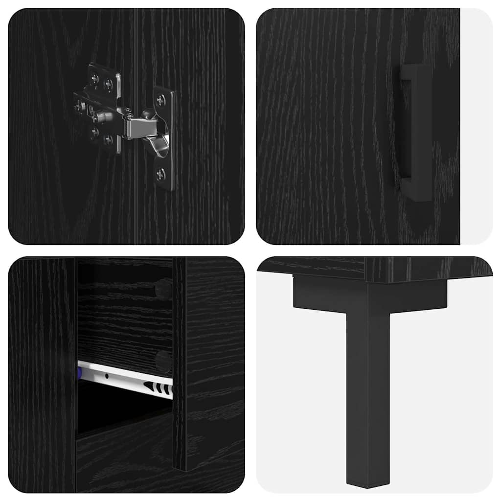 Highboard 2 kom. Crni hrast 69,5 x 34 x 180 cm