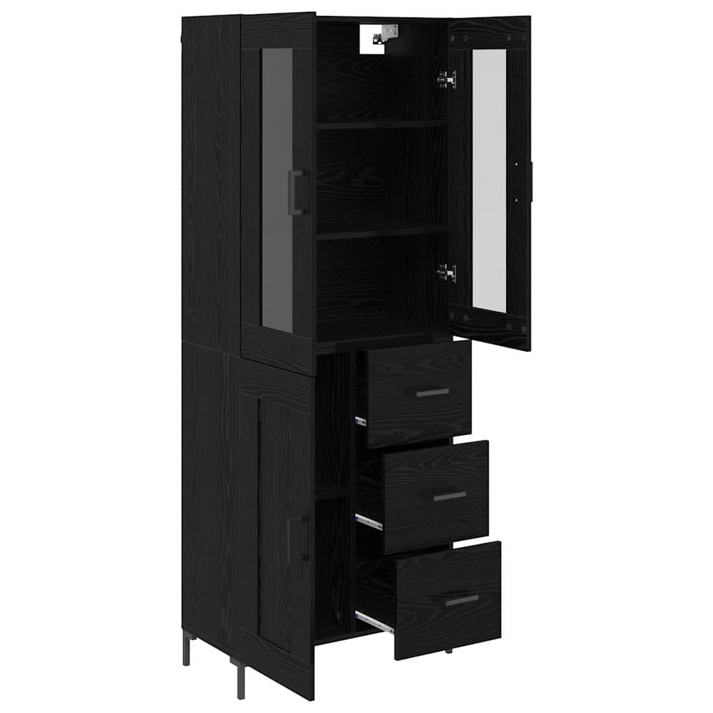 Highboard 2 kom. Crni hrast 69,5 x 34 x 180 cm