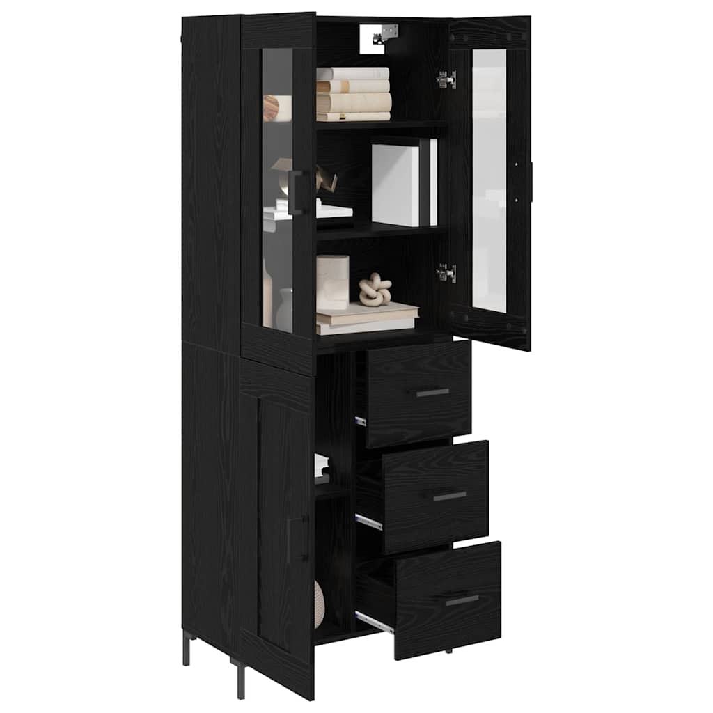 Highboard 2 kom. Crni hrast 69,5 x 34 x 180 cm