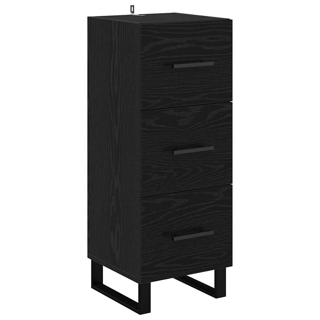 Highboard Crni hrast 34,5 x 34 x 180 cm Konstruirano drvo