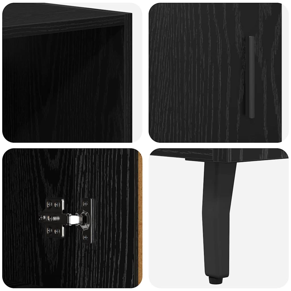 Highboard Crni hrast 69,5 x 34 x 180 cm