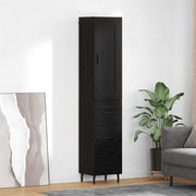 Highboard Crni hrast 34,5 x 34 x 180 cm Konstruirano drvo