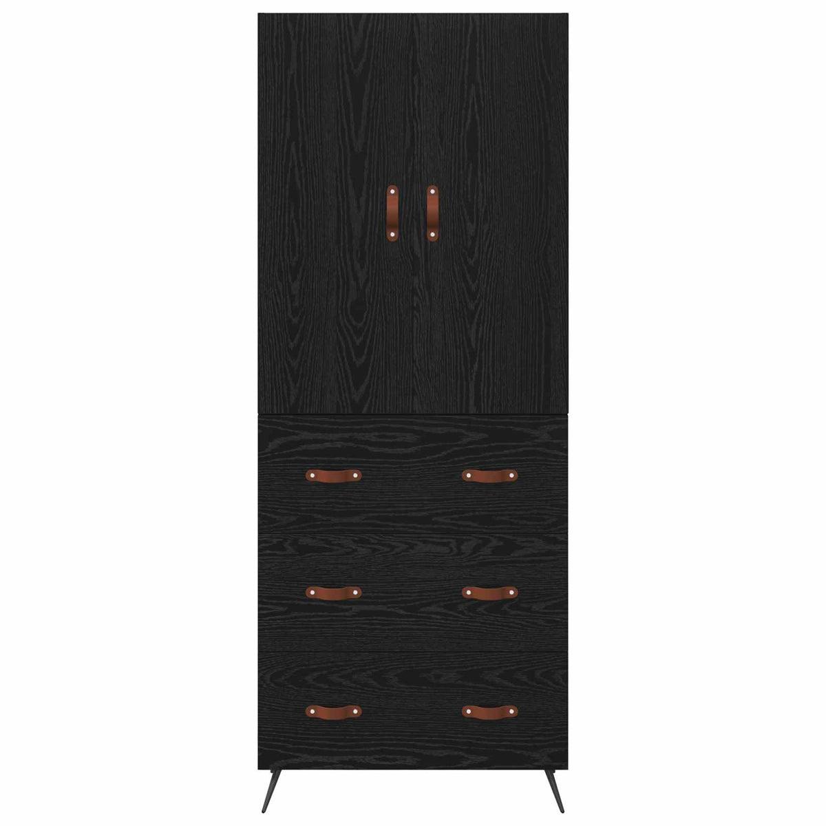 Highboard Crni hrast 69,5 x 34 x 180 cm Konstruirano drvo