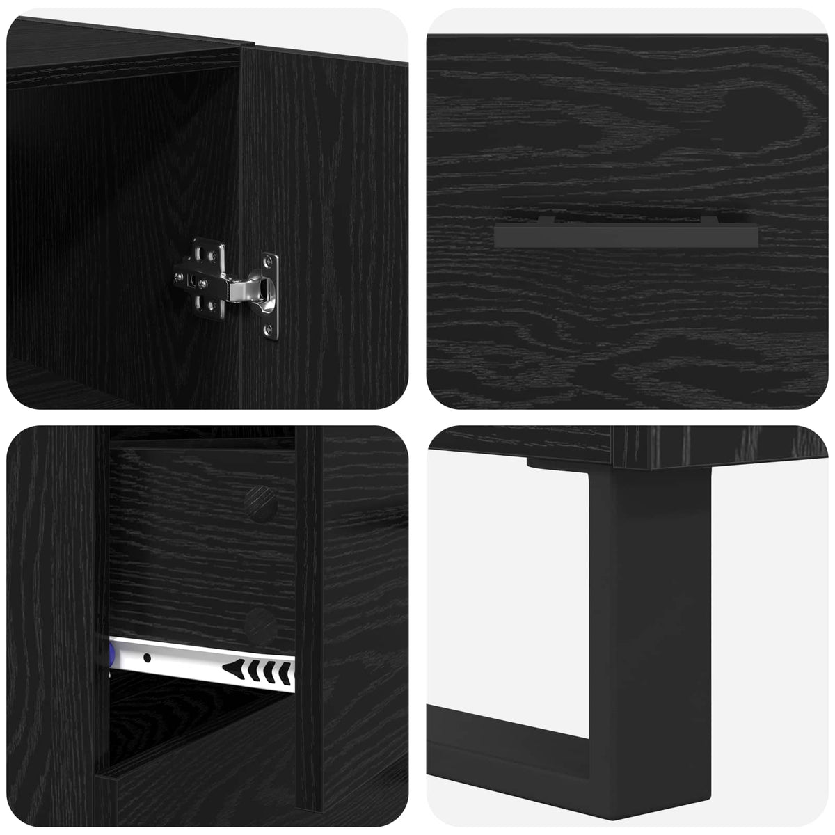 Highboard 2 kom. Crni hrast 69,5 x 34 x 180 cm