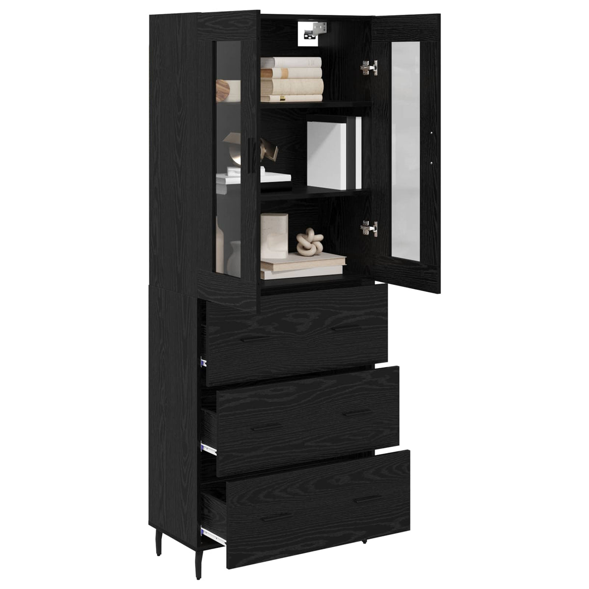 Highboard 2 kom. Crni hrast 69,5 x 34 x 180 cm