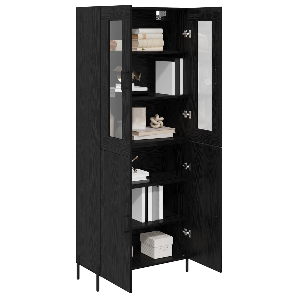 Highboard Crni hrast 69,5 x 34 x 180 cm Konstruirano drvo