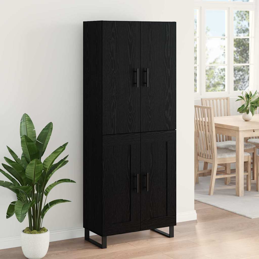 Highboard 2 pcs Crni hrast 69,5 x 34 x 180 cm