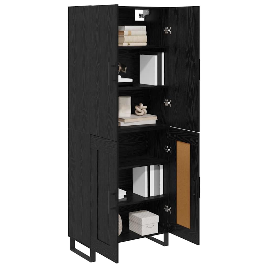 Highboard 2 pcs Crni hrast 69,5 x 34 x 180 cm