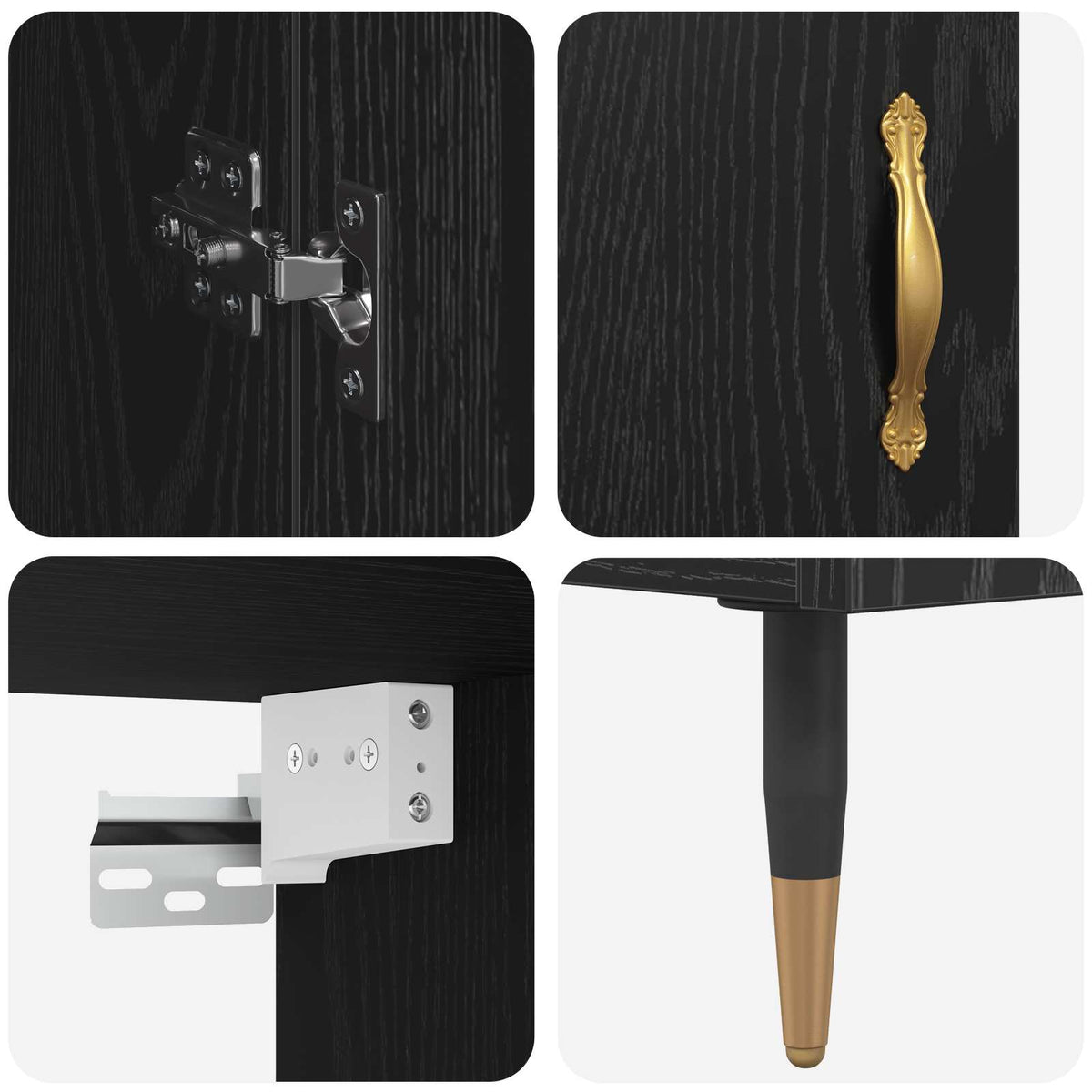 Highboard Crni hrast 69,5 x 34 x 180 cm Konstruirano drvo