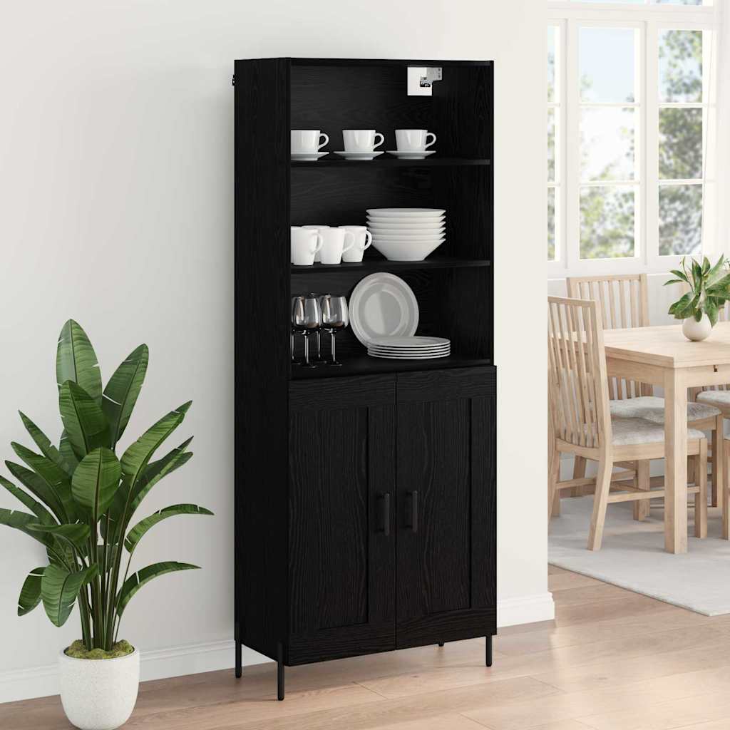 Highboard Crni hrast 69,5 x 34 x 180 cm Konstruirano drvo
