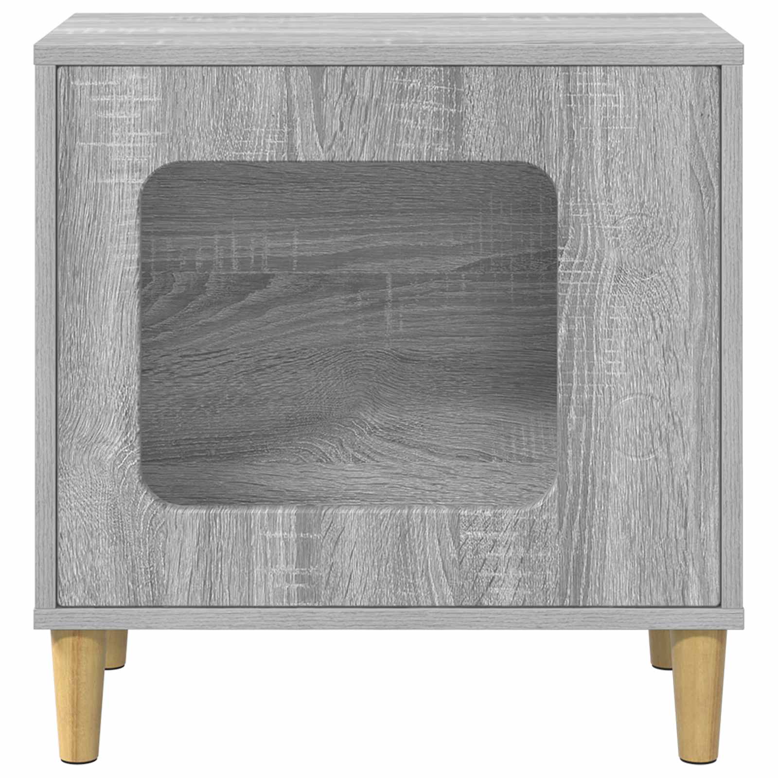 Mačja Kuća Siva Sonoma 51 x 30 x 52 cm Konstruirano drvo