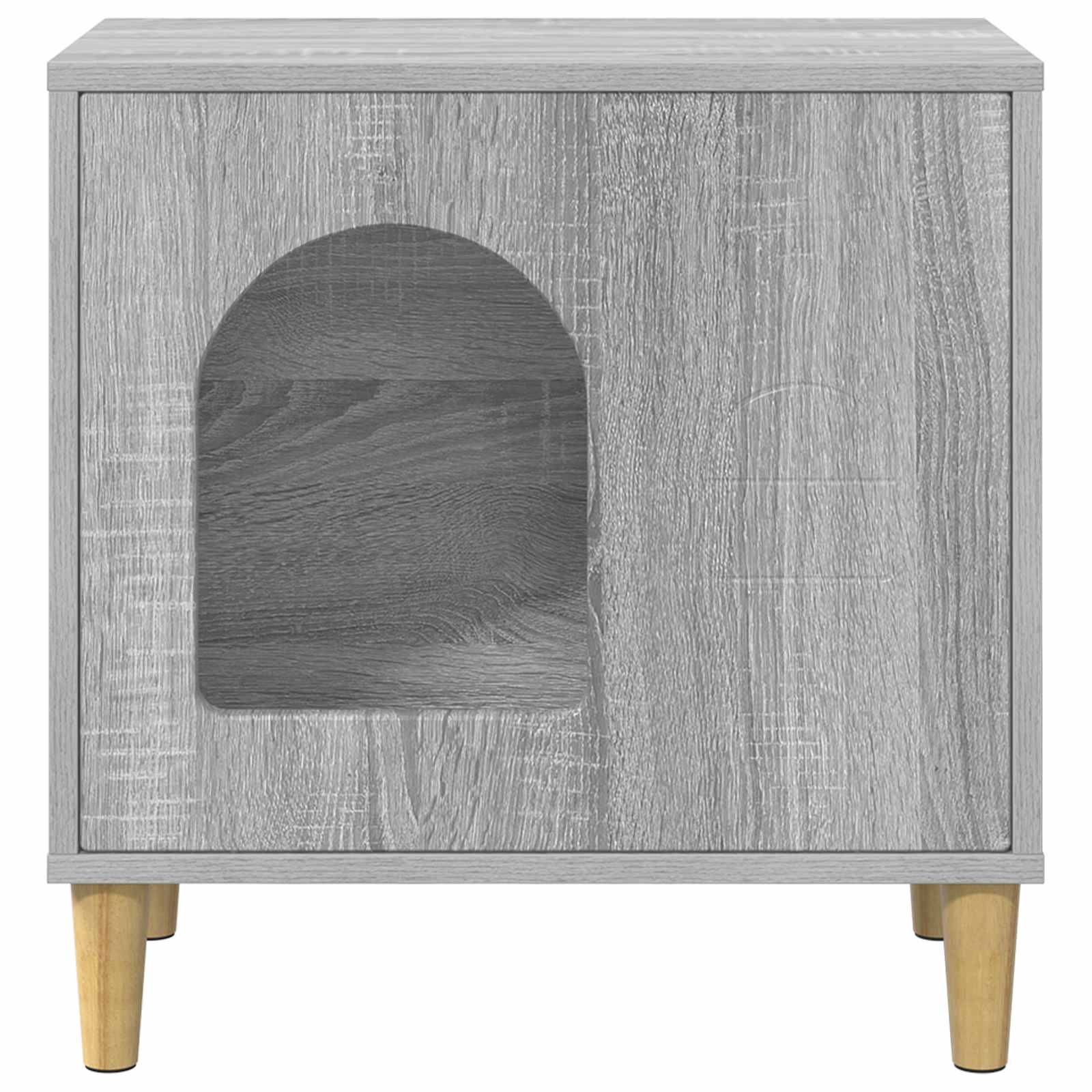 Mačja Kuća Siva Sonoma 51 x 30 x 52 cm Konstruirano drvo