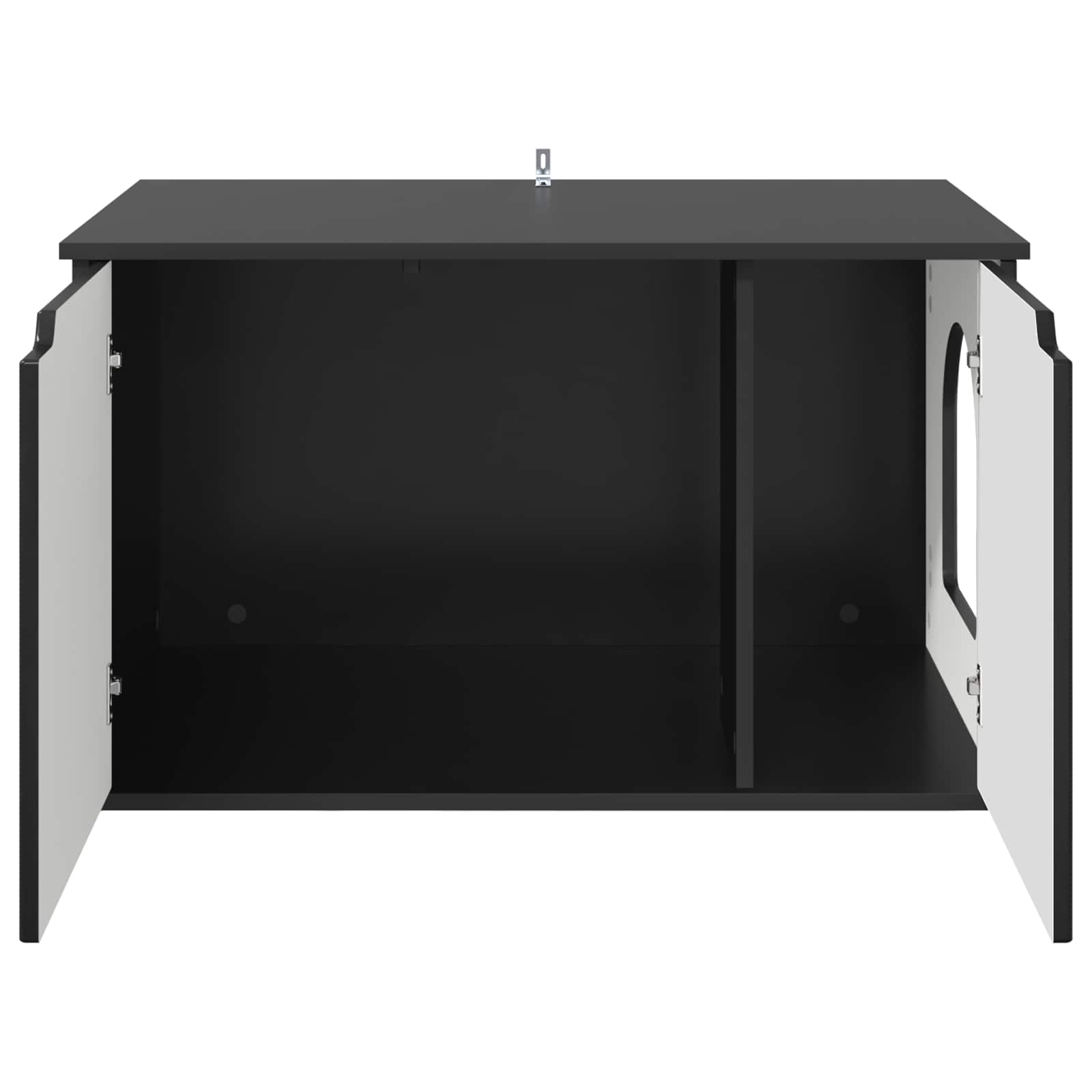 Mačja Kuća Crna 85 x 55 x 50,5 cm Konstruirano drvo