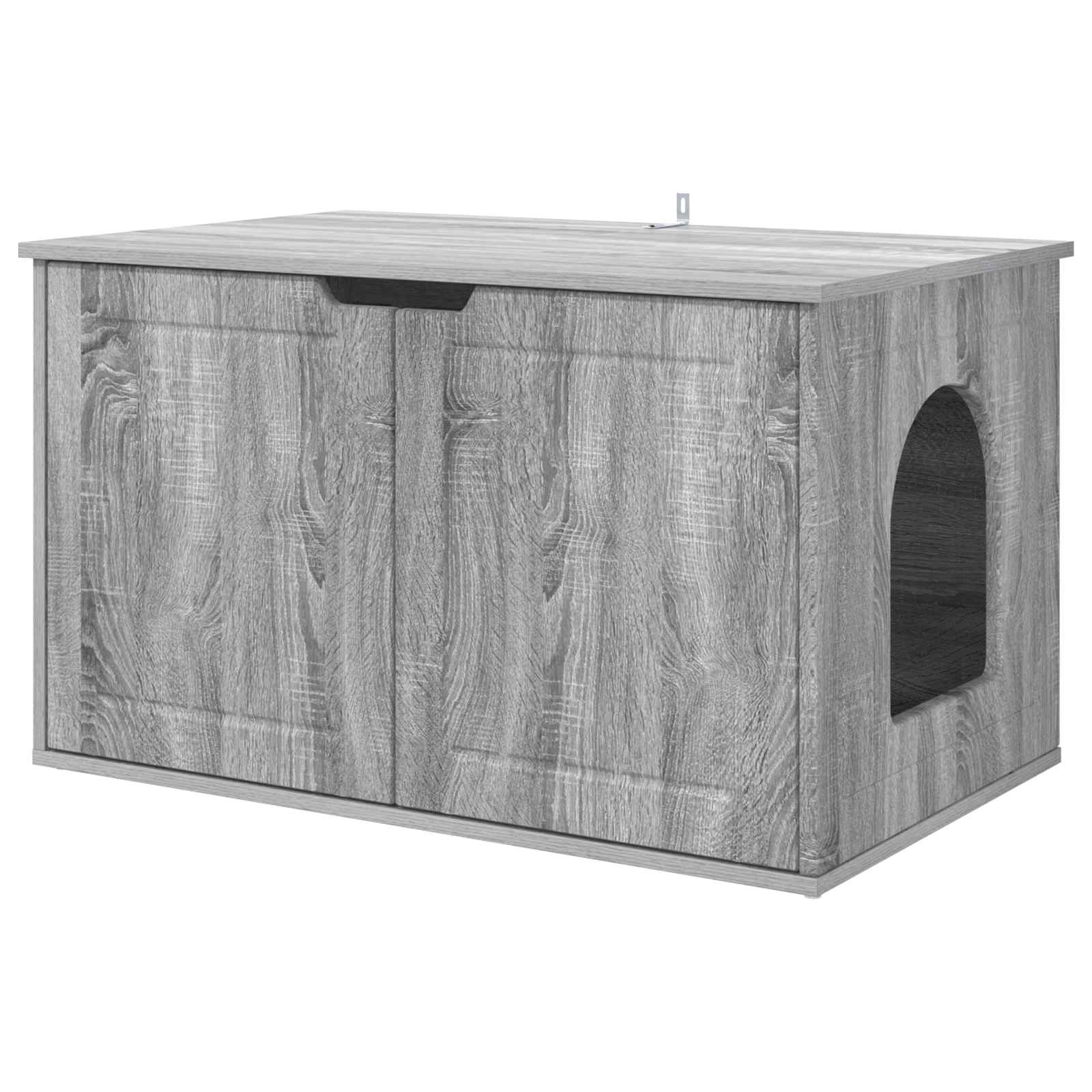 Mačja Kuća Siva Sonoma 85 x 55 x 50,5 cm Konstruirano drvo