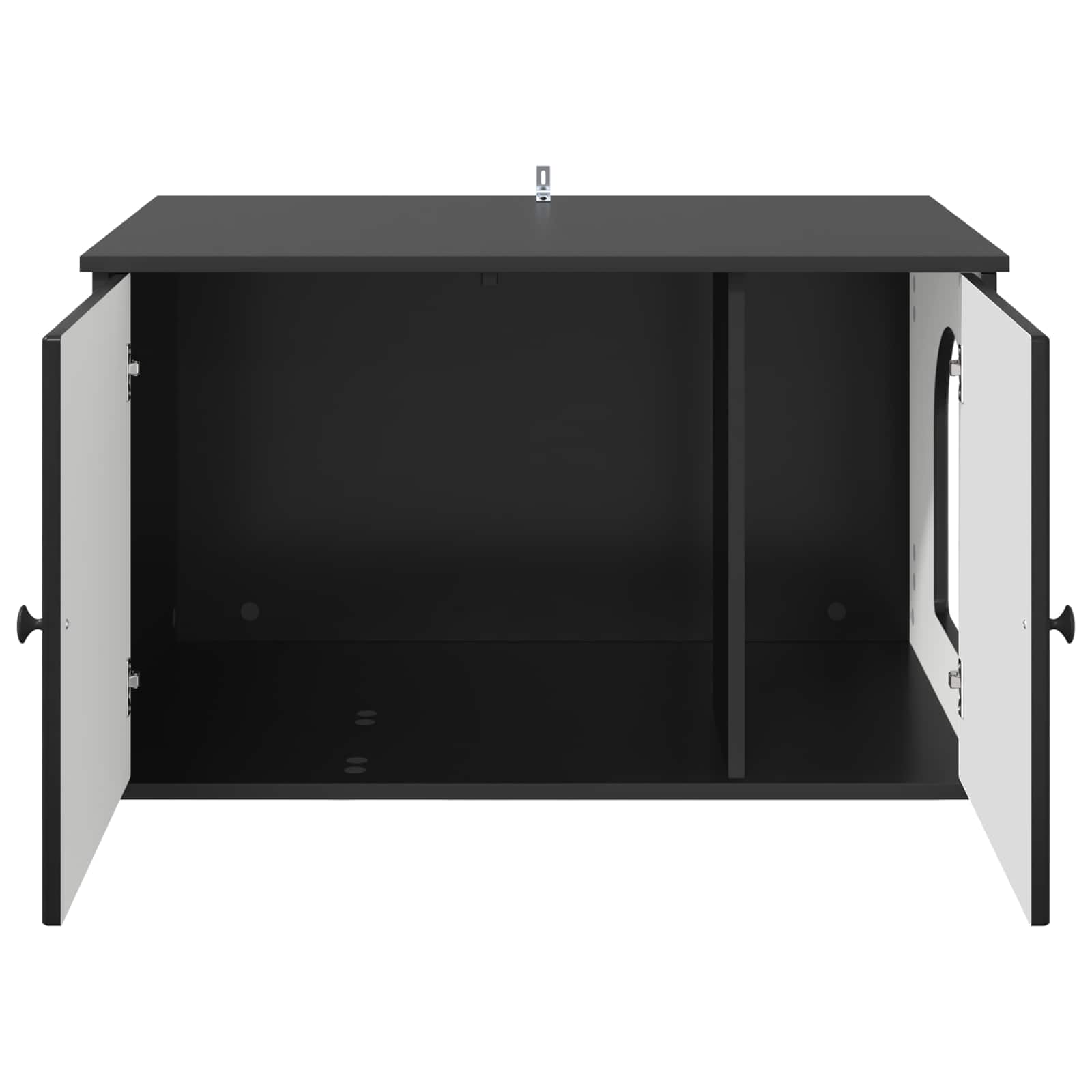 Mačja Kuća Crna 85 x 55 x 50,5 cm Konstruirano drvo