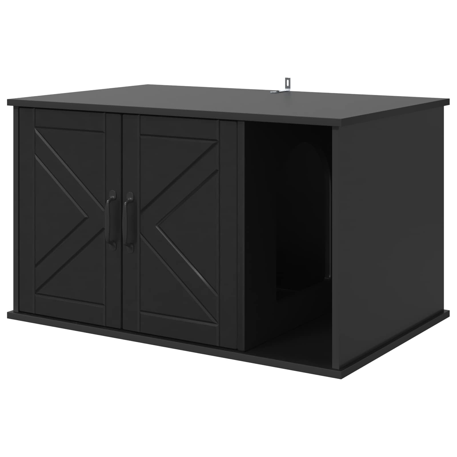 Mačja Kuća Crna 85 x 55 x 50 cm Konstruirano drvo