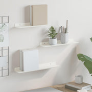 Lebdeća polica Zidne 3 pcs Bijeli 40 x 9 x 2,5 cm Čelik