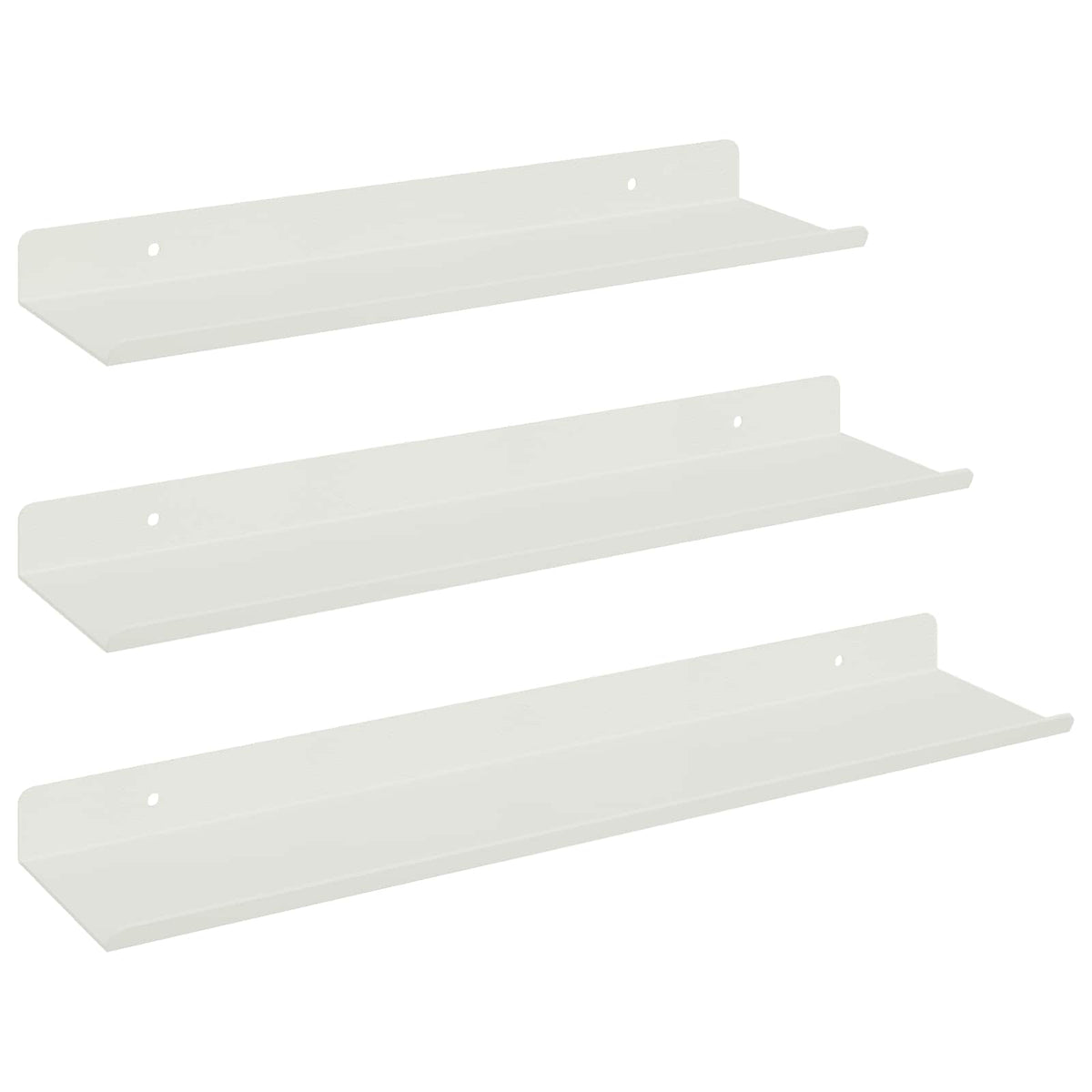 Lebdeća polica Zidne 3 pcs Bijeli 40 x 9 x 2,5 cm Čelik