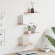 Lebdeća polica Zidne 4 pcs Ružičasta 30 x 9 x 2,5 cm Čelik