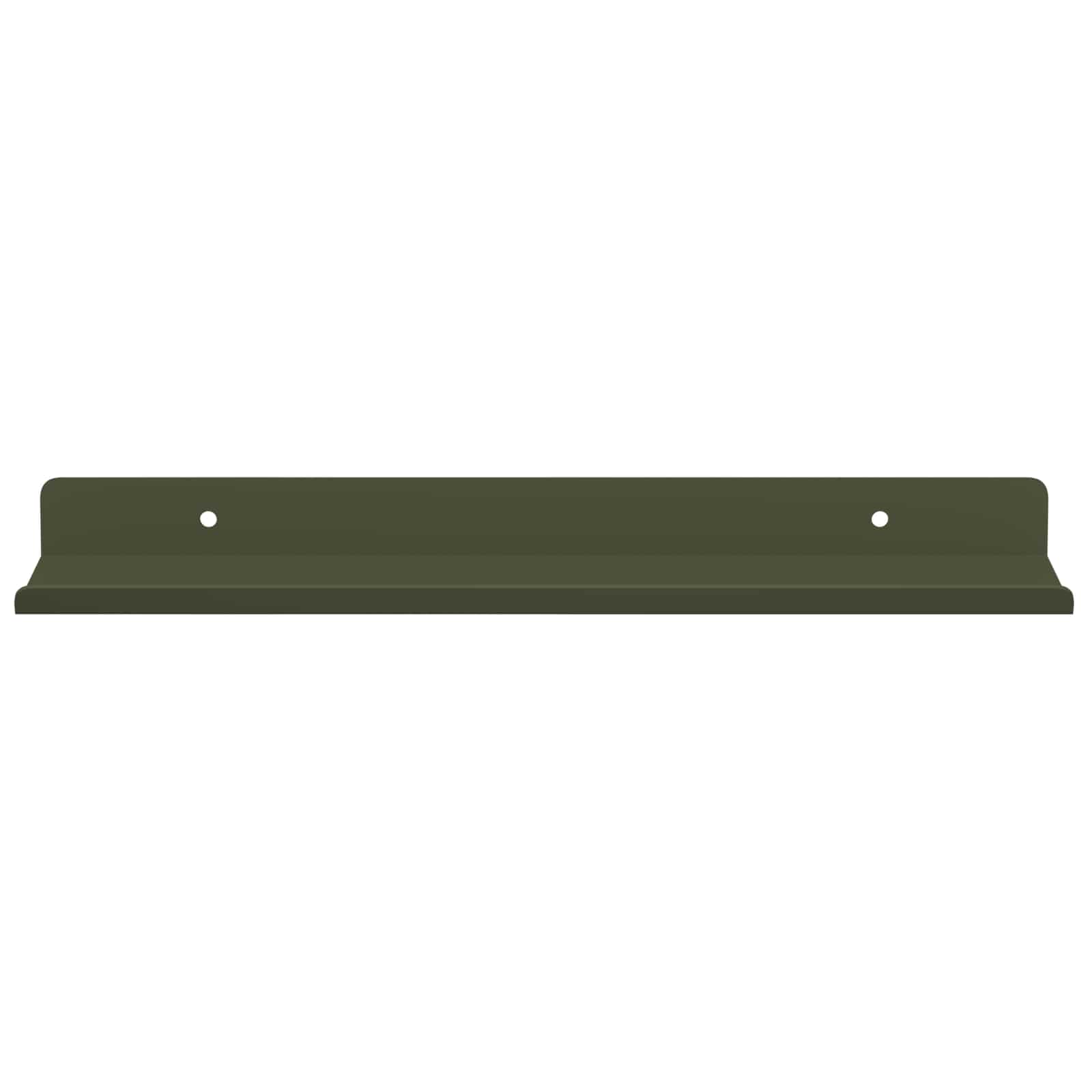 Lebdeća polica 2 pcs Maslinasto zelena 30 x 9 x 2,5 cm Čelik