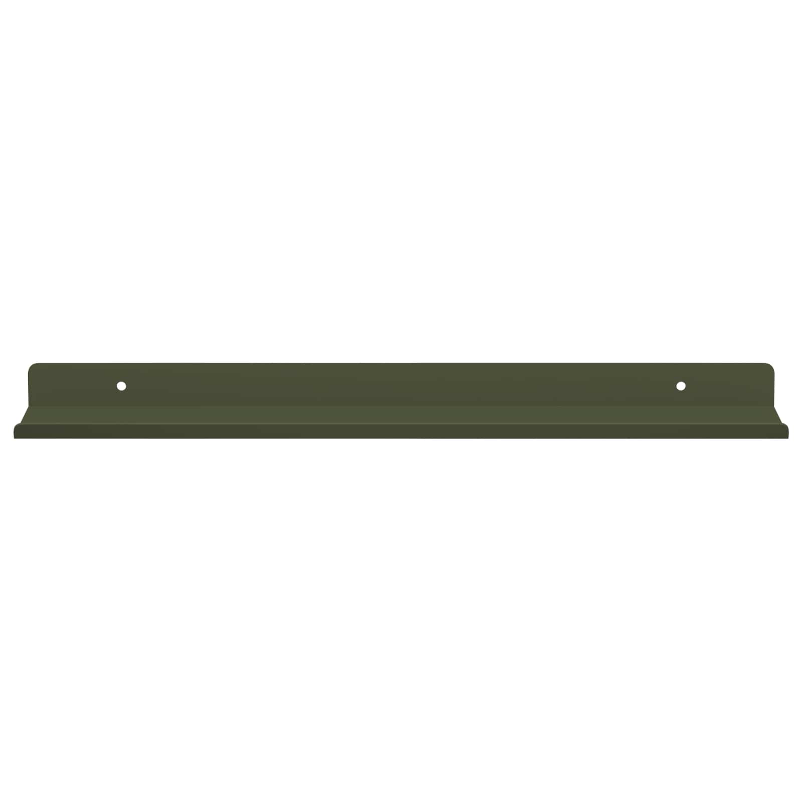 Lebdeća polica 2 pcs Maslinasto zelena 40 x 8,5 x 2,5 cm Čelik