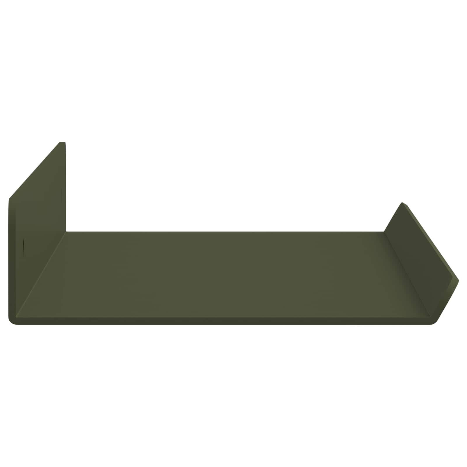 Lebdeća polica 2 pcs Maslinasto zelena 40 x 8,5 x 2,5 cm Čelik