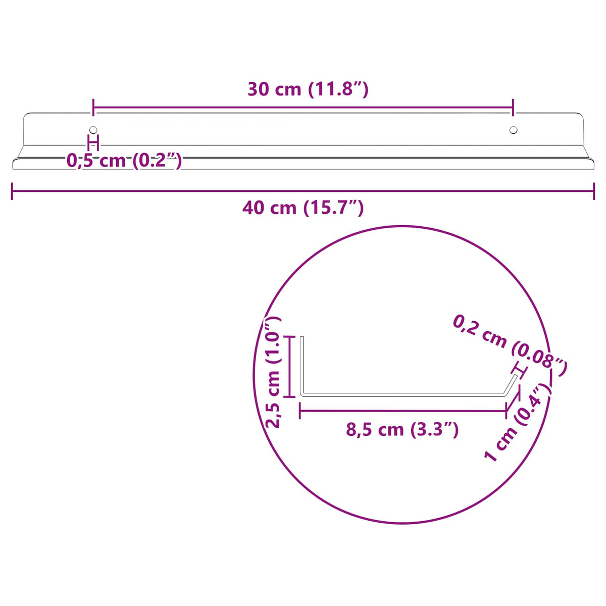 Lebdeća polica 2 pcs Maslinasto zelena 40 x 8,5 x 2,5 cm Čelik