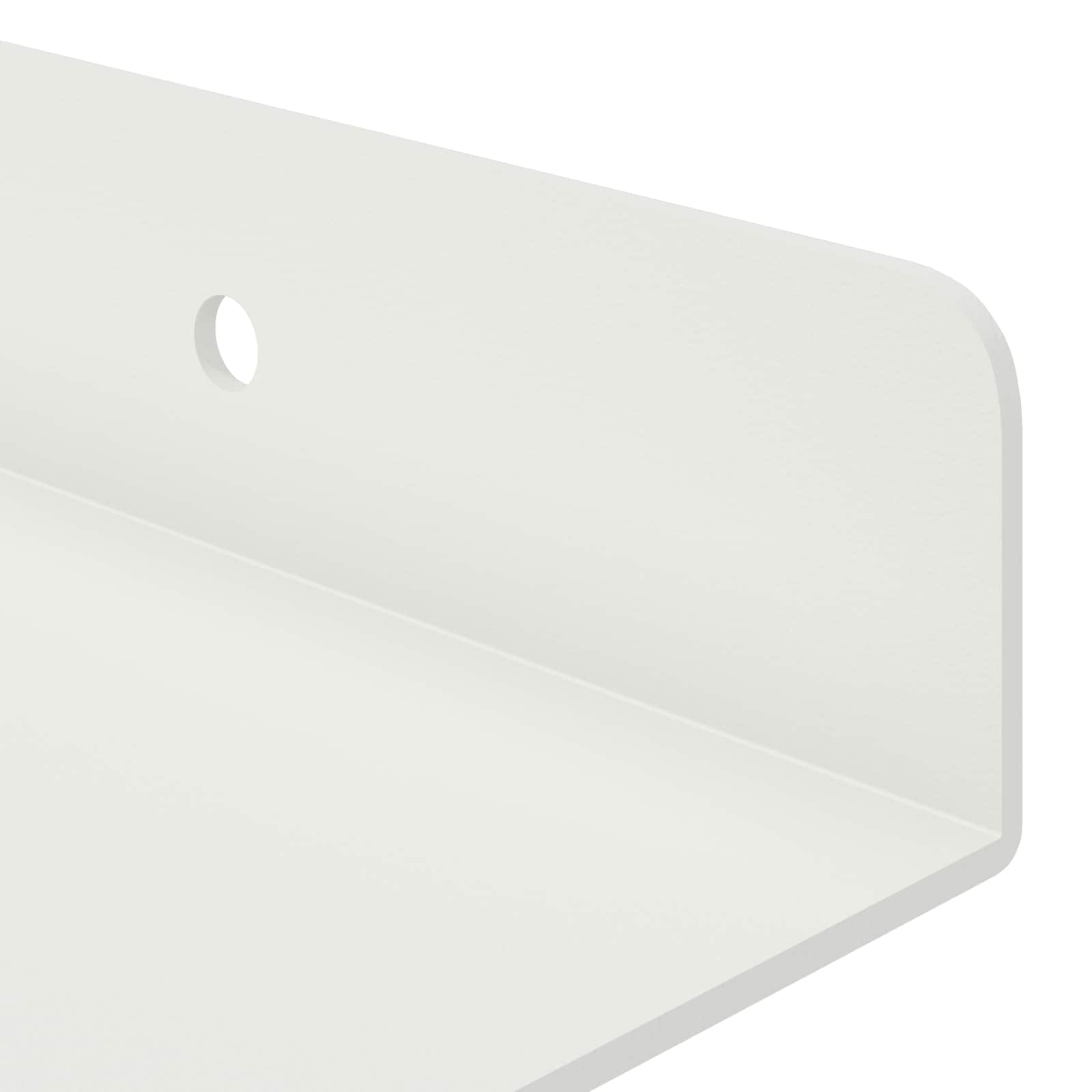 Lebdeća polica Zidne 2 pcs Bijeli 40 x 8,5 x 2,5 cm Čelik