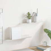 Lebdeća polica Zidne 2 pcs Bijeli 40 x 8,5 x 2,5 cm Čelik