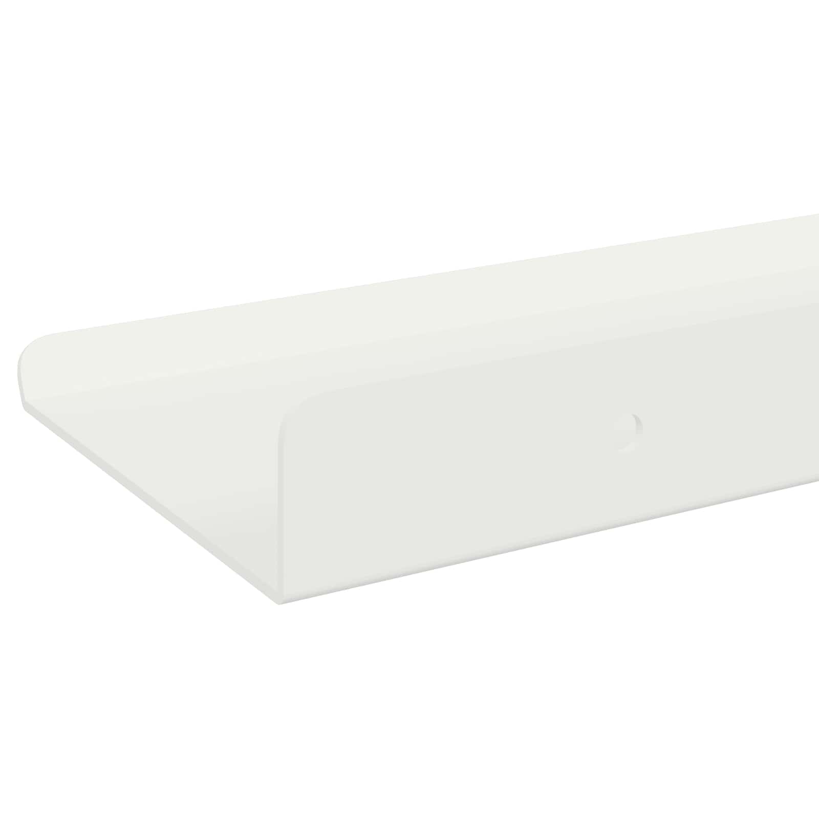 Lebdeća polica Zidne 2 pcs Bijeli 40 x 8,5 x 2,5 cm Čelik