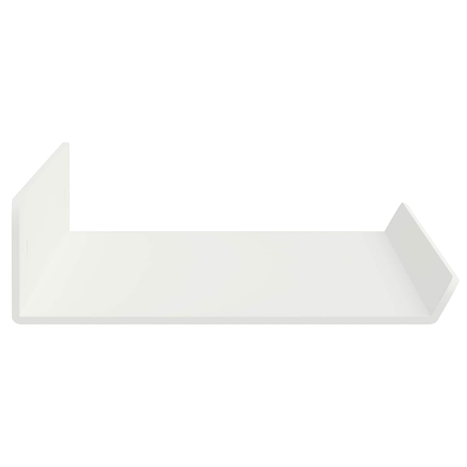 Lebdeća polica Zidne 2 pcs Bijeli 40 x 8,5 x 2,5 cm Čelik