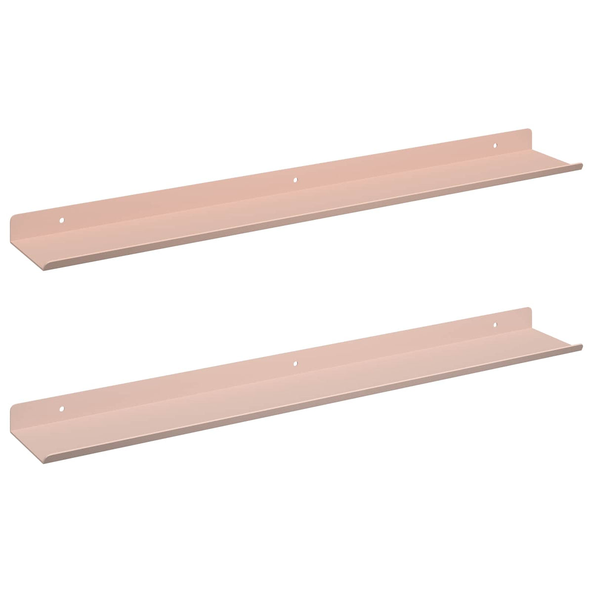 Lebdeća polica Zidne 2 pcs Ružičasta 60 x 8,5 x 2,5 cm Čelik