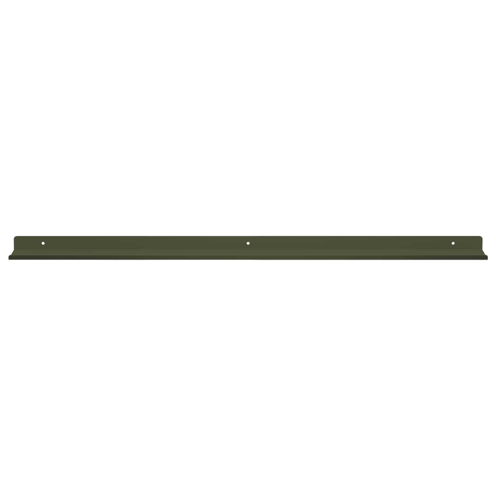 Lebdeća polica 4 pcs Maslinasto zelena 80 x 9 x 2,5 cm Čelik