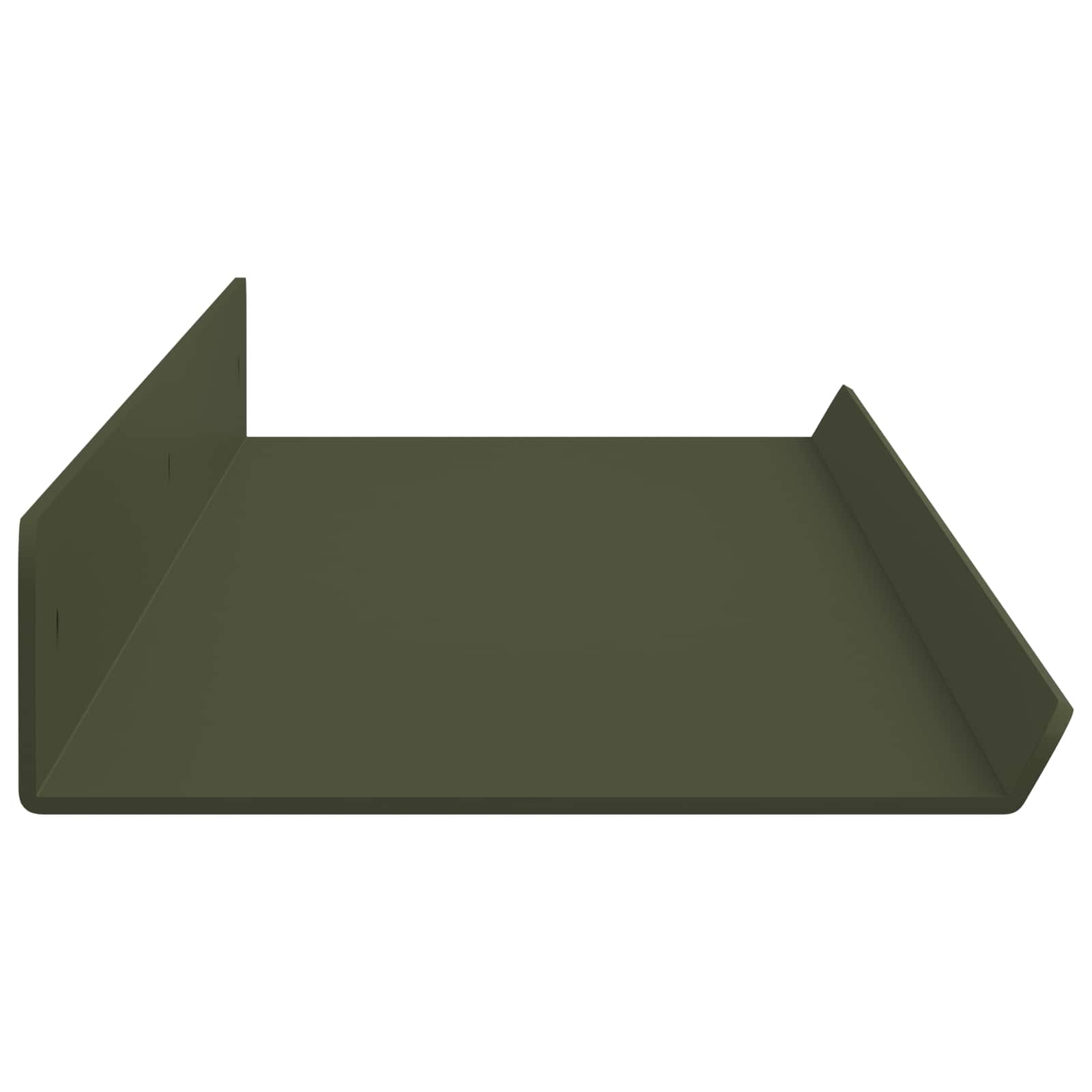 Lebdeća polica 4 pcs Maslinasto zelena 80 x 9 x 2,5 cm Čelik