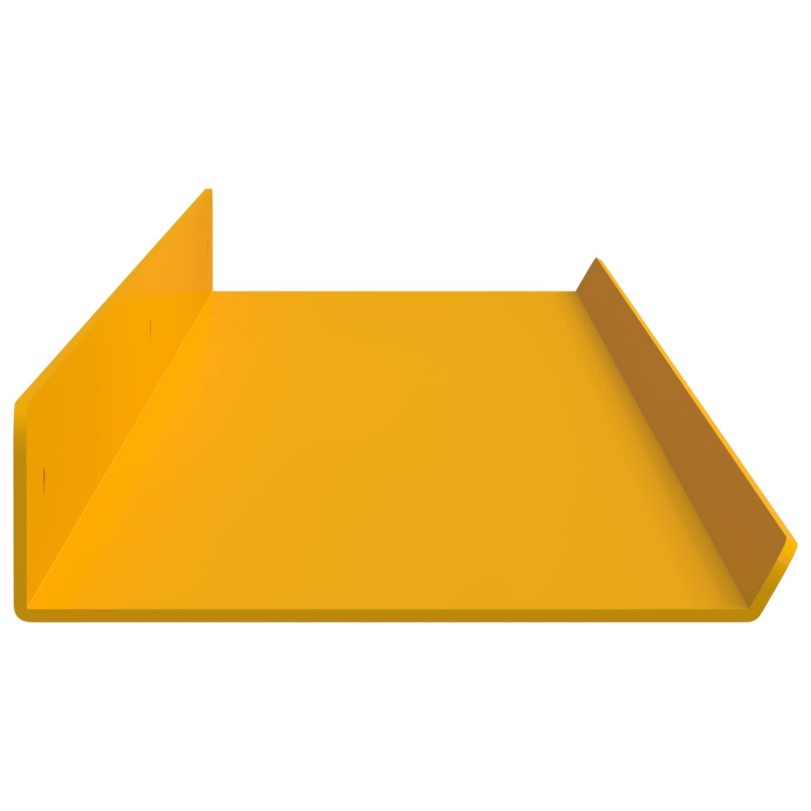 Lebdeća polica Zidne 4 pcs Žuta 100 x 9 x 2,5 cm Čelik